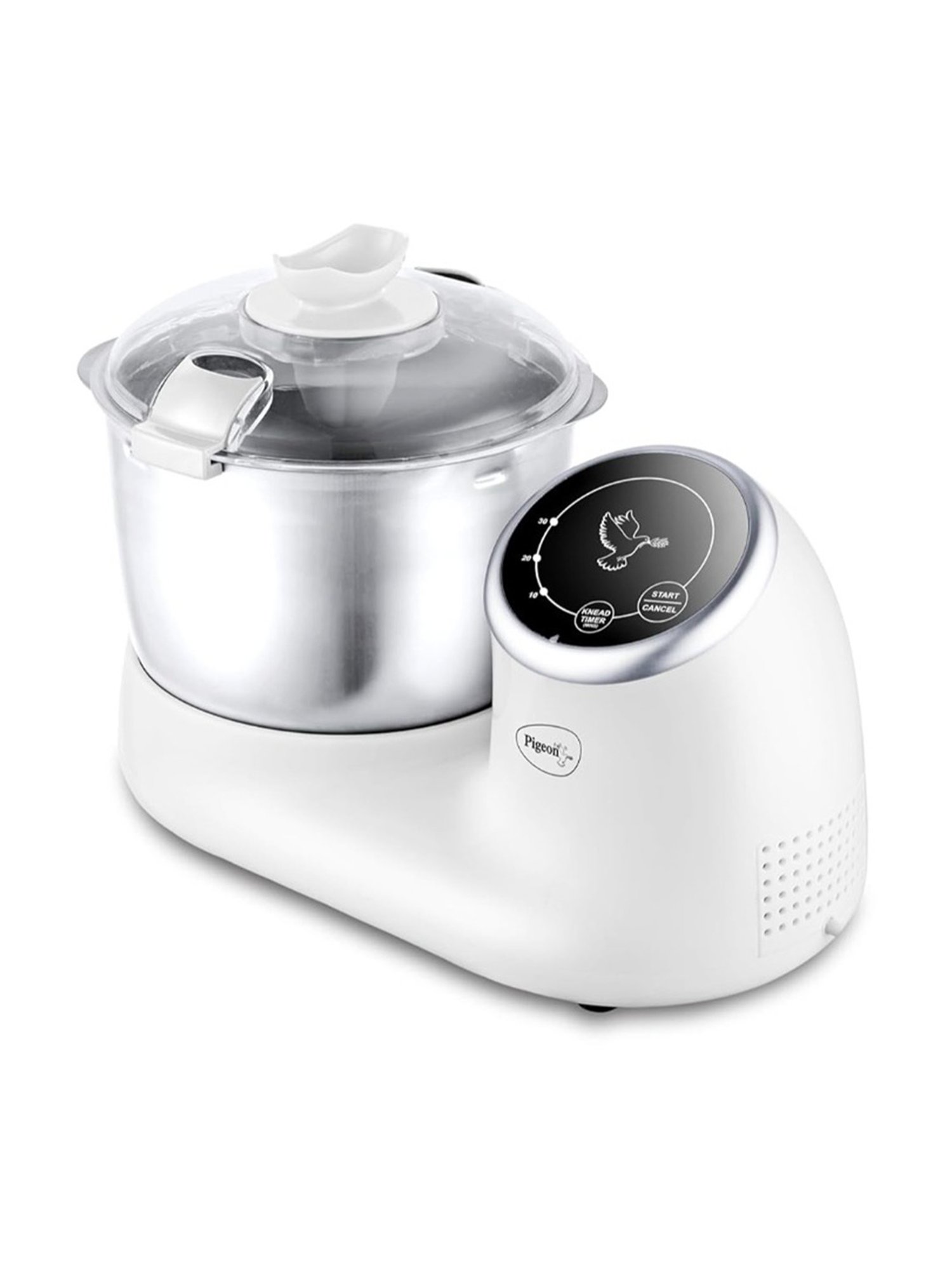 Pigeon Stovekraft Magni Touch Atta Kneader & Dough Maker 120W 3L with 1 Jar (White)