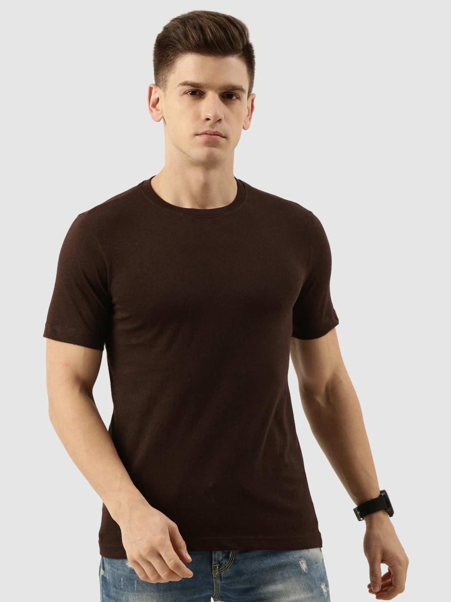 Bene Kleed Brown Regular Fit T-Shirt