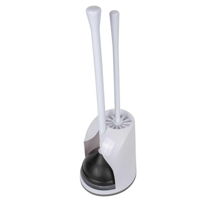 Casabella Combo Bowl Brush and Plunger Set - White