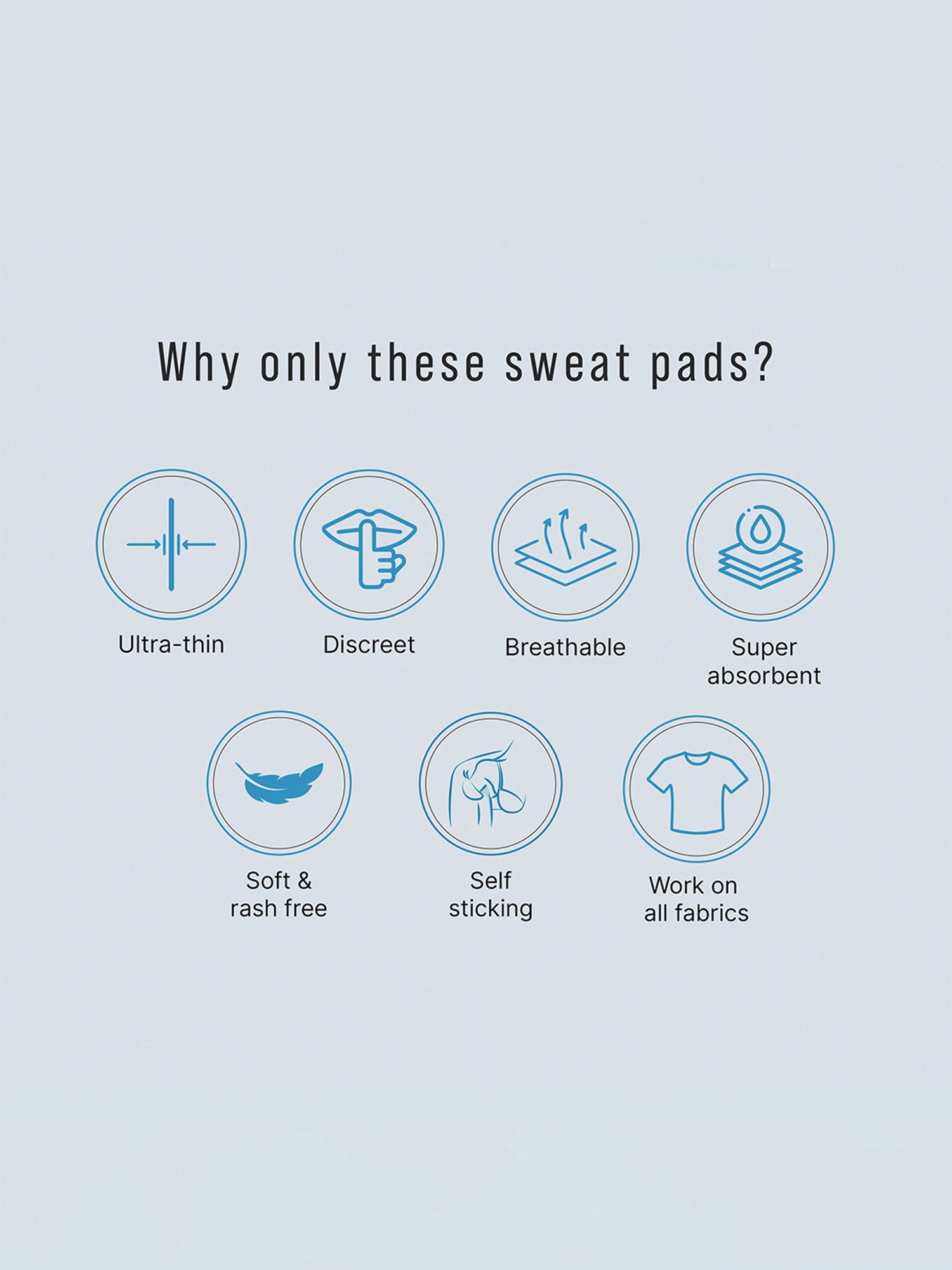 Sirona Anti Stain Underarm Sweat Pads - Pack of 2