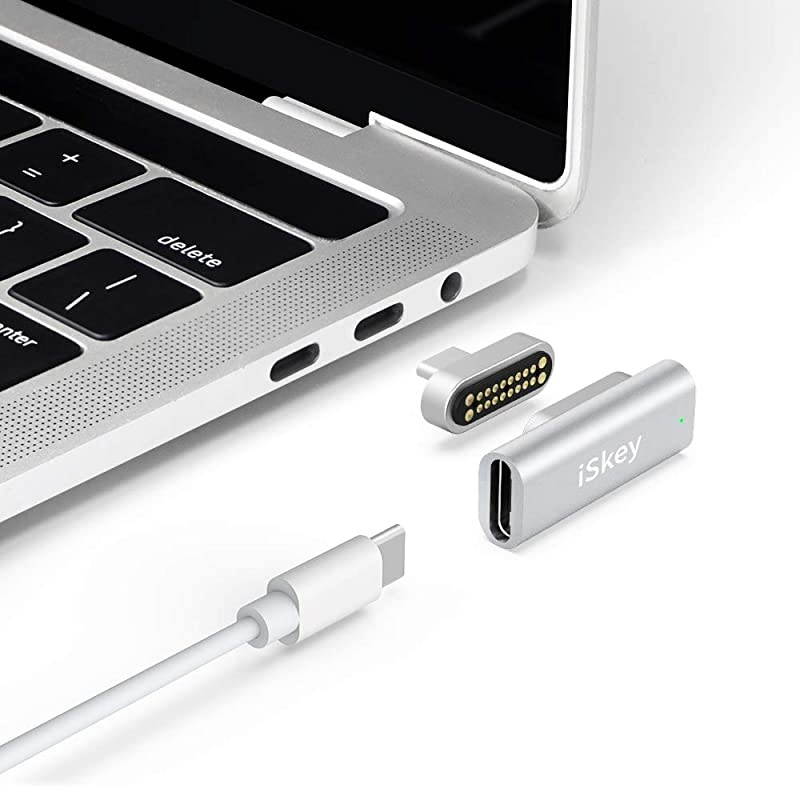 USB C Adapter 20Pins Type C Connector Support USB PD 100W Quick Charge 10Gbs Data Transfer and 4K60 Hz Video Output Compatible with MacBook ProAir and More Type C Devices Silver