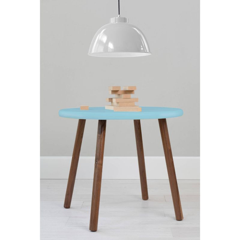 30" Peewee Round Kids' Table Walnut/Sky Blue - Nico & Yeye