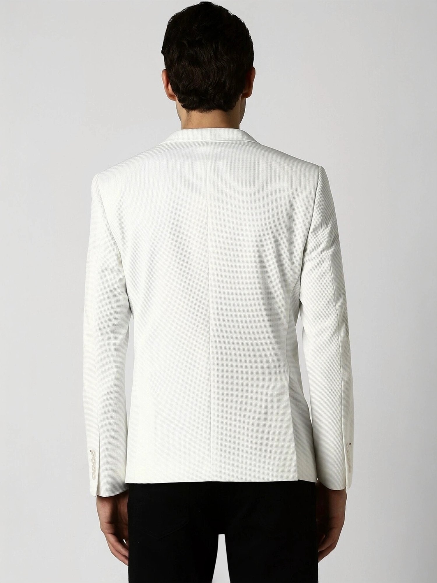 Louis Philippe Light Blue Regular Fit Blazer