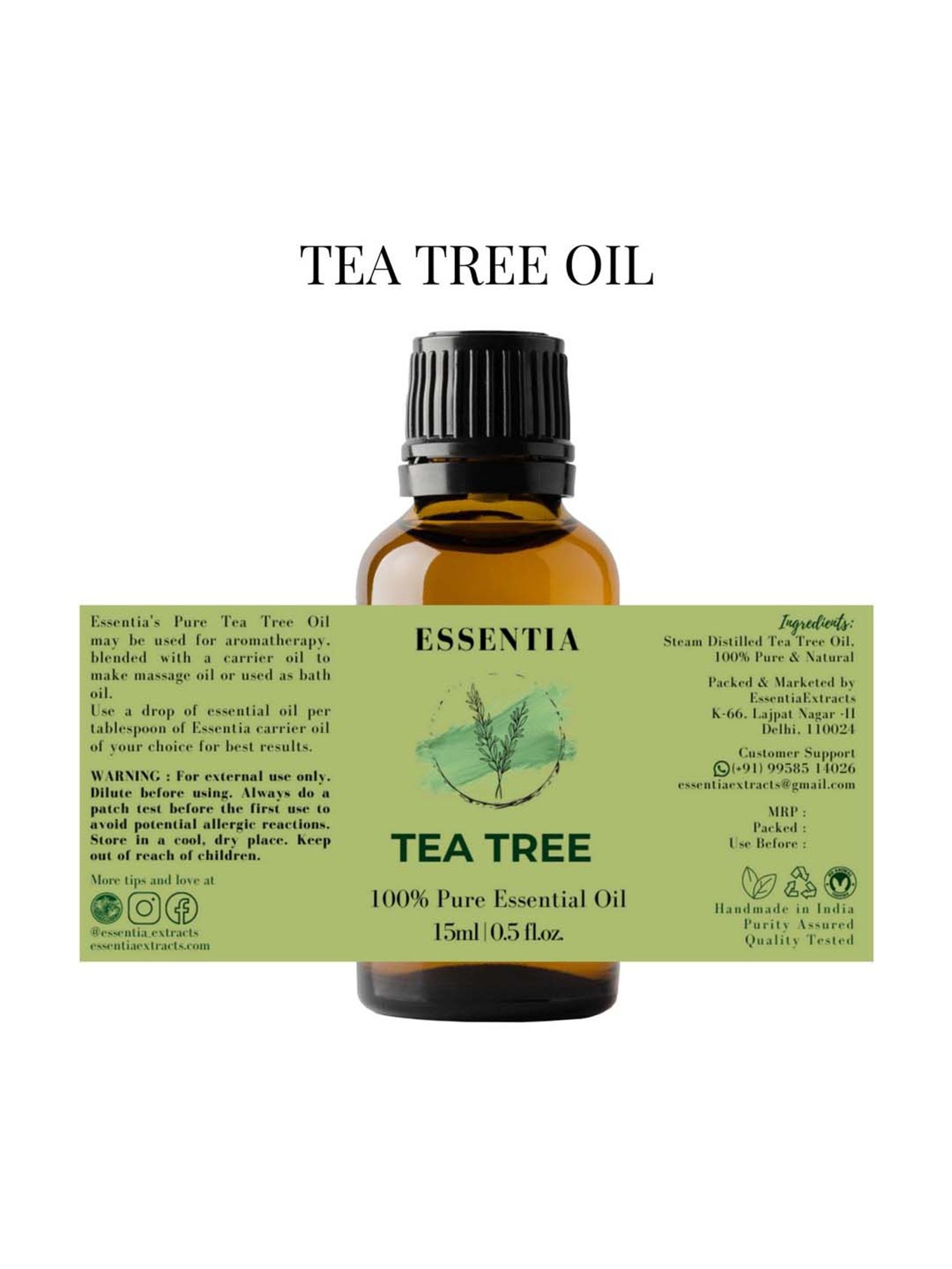 Essentia Extracts Tea Tree Essential Oil - 15 ml