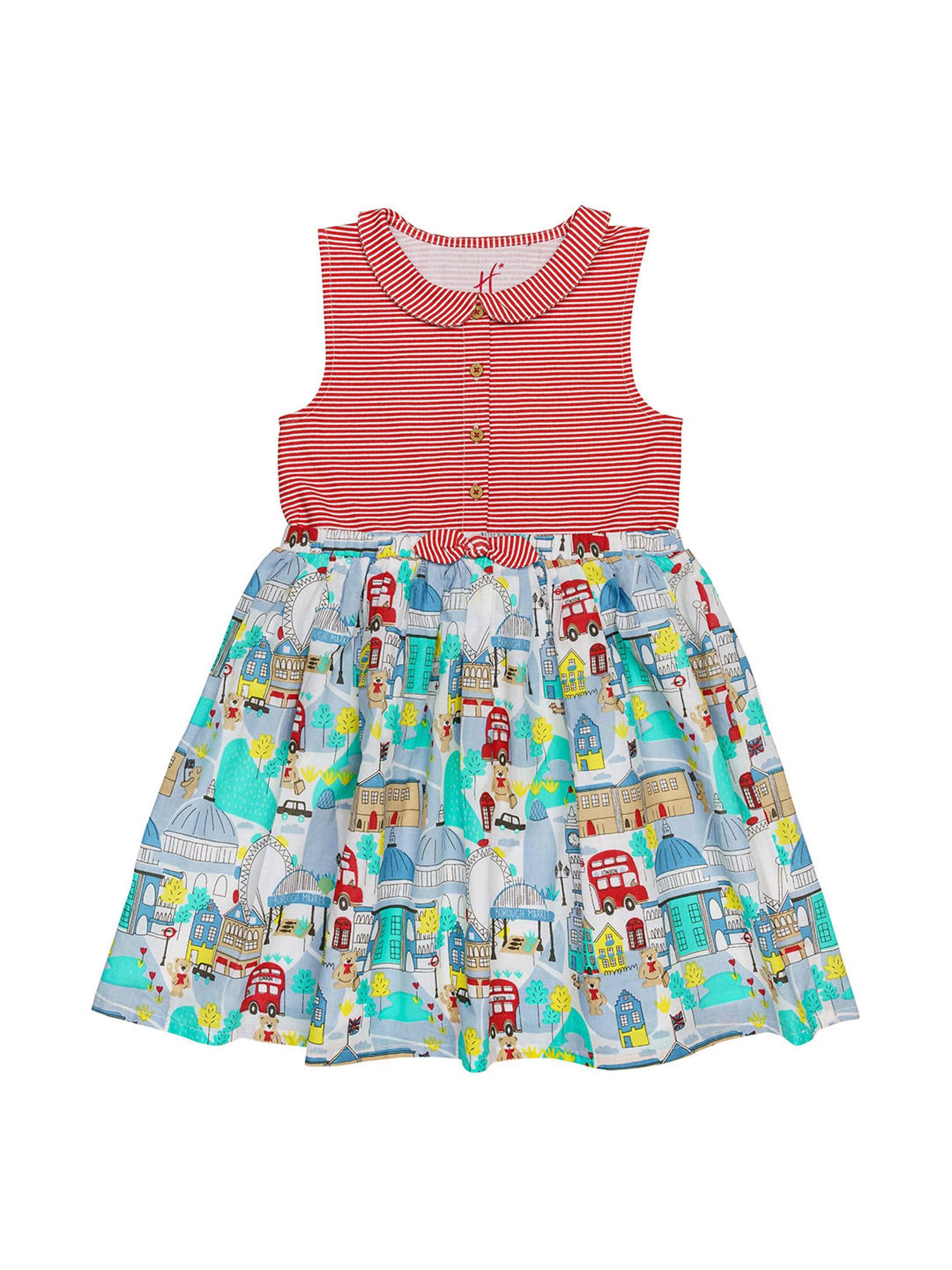 H by Hamleys Girls Multicolor Printed Fit with Flare Dress