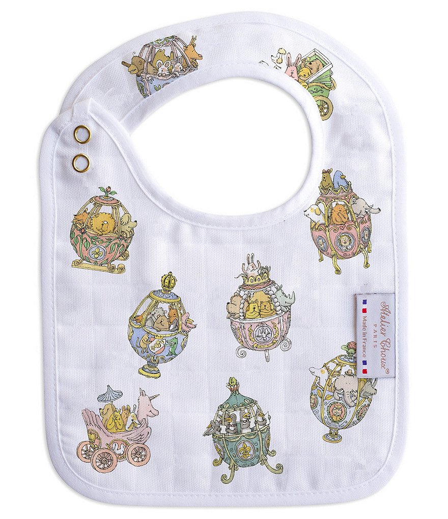 Atelier Choux Paris Organic Cotton Ferris Wheel Small Baby Bib