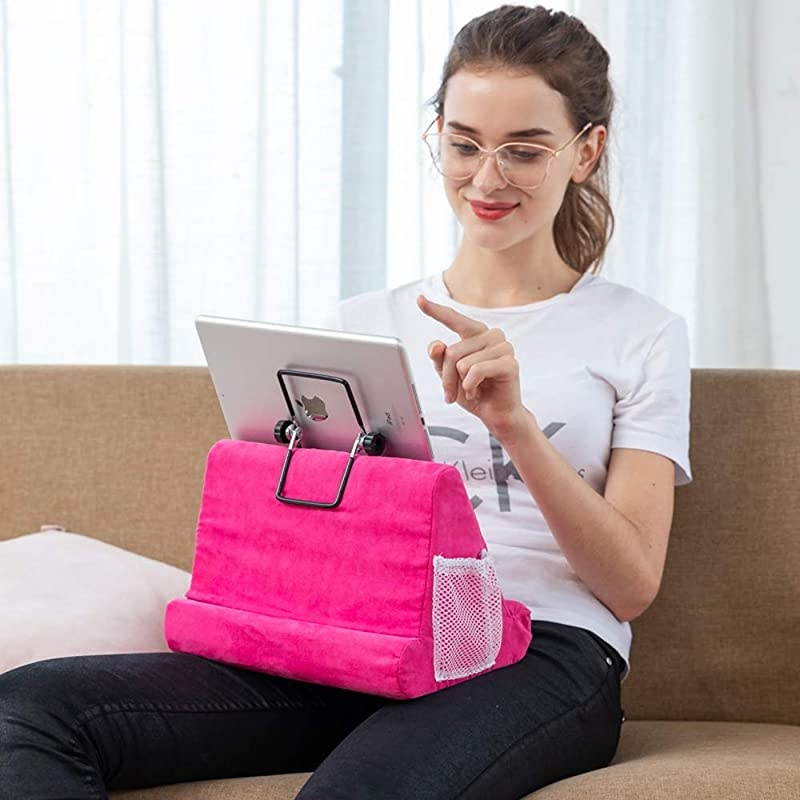 Soft Pillow Tablet Pillow Stand for Ipad Stand MultAngle Tablet Phone Holder Lap Stand Mobile Phone Holder Gray