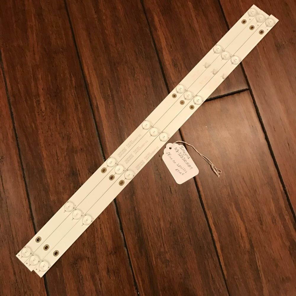 3pcs x 32 inch LED Backlight Strips IN SIGNIA Shine ON 2D02296 REV.E for TV NS-32D310NA17 60cm