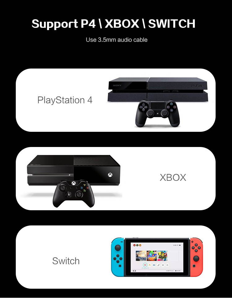 DATA FROG Gaming Headphones for PS4 Headphones with Microphone for Sony PS4 PS3 for Nintend switch for Xbox one Earphone with Splitter for PC