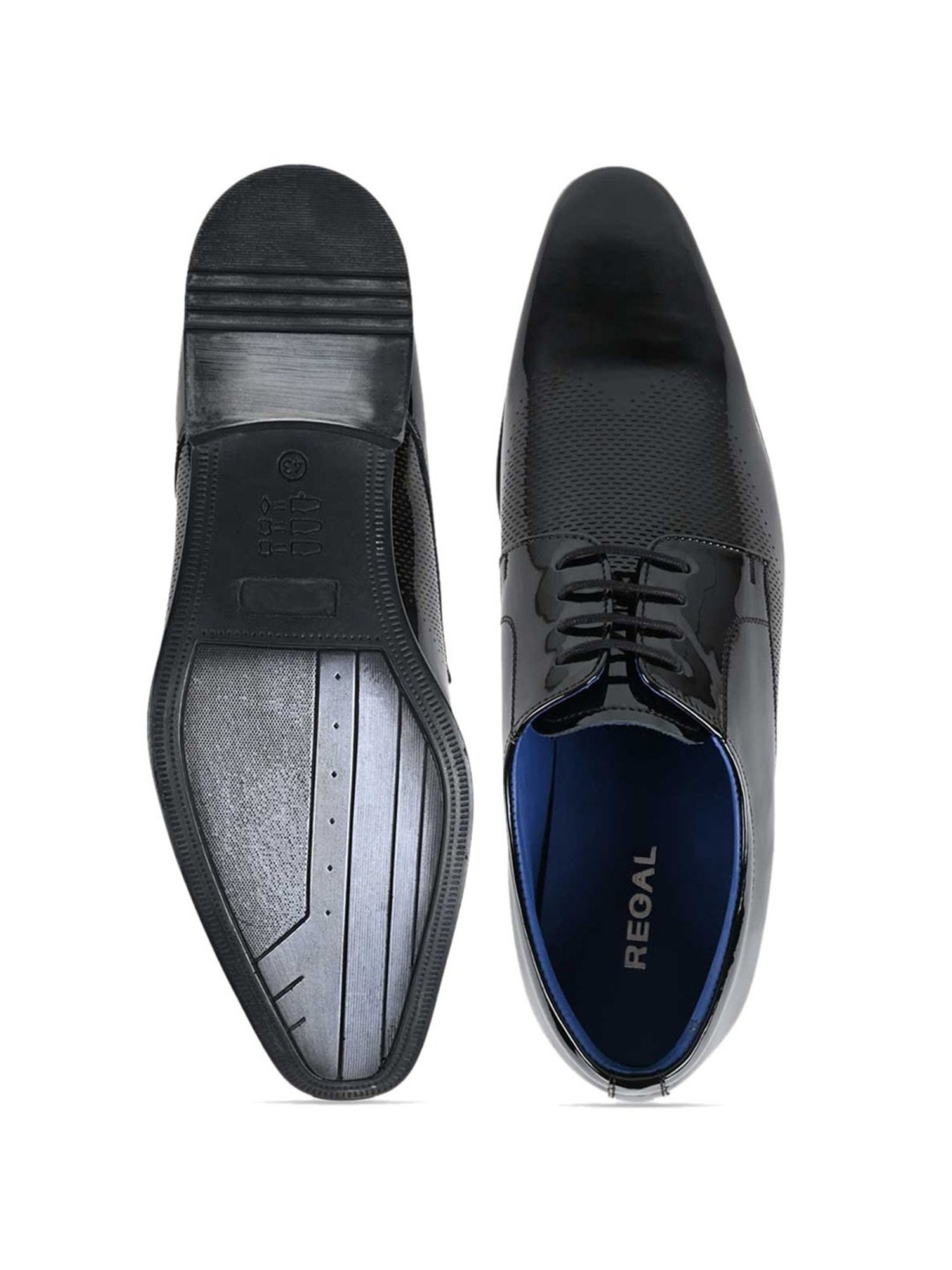 Regal Men's Black Derby Shoes