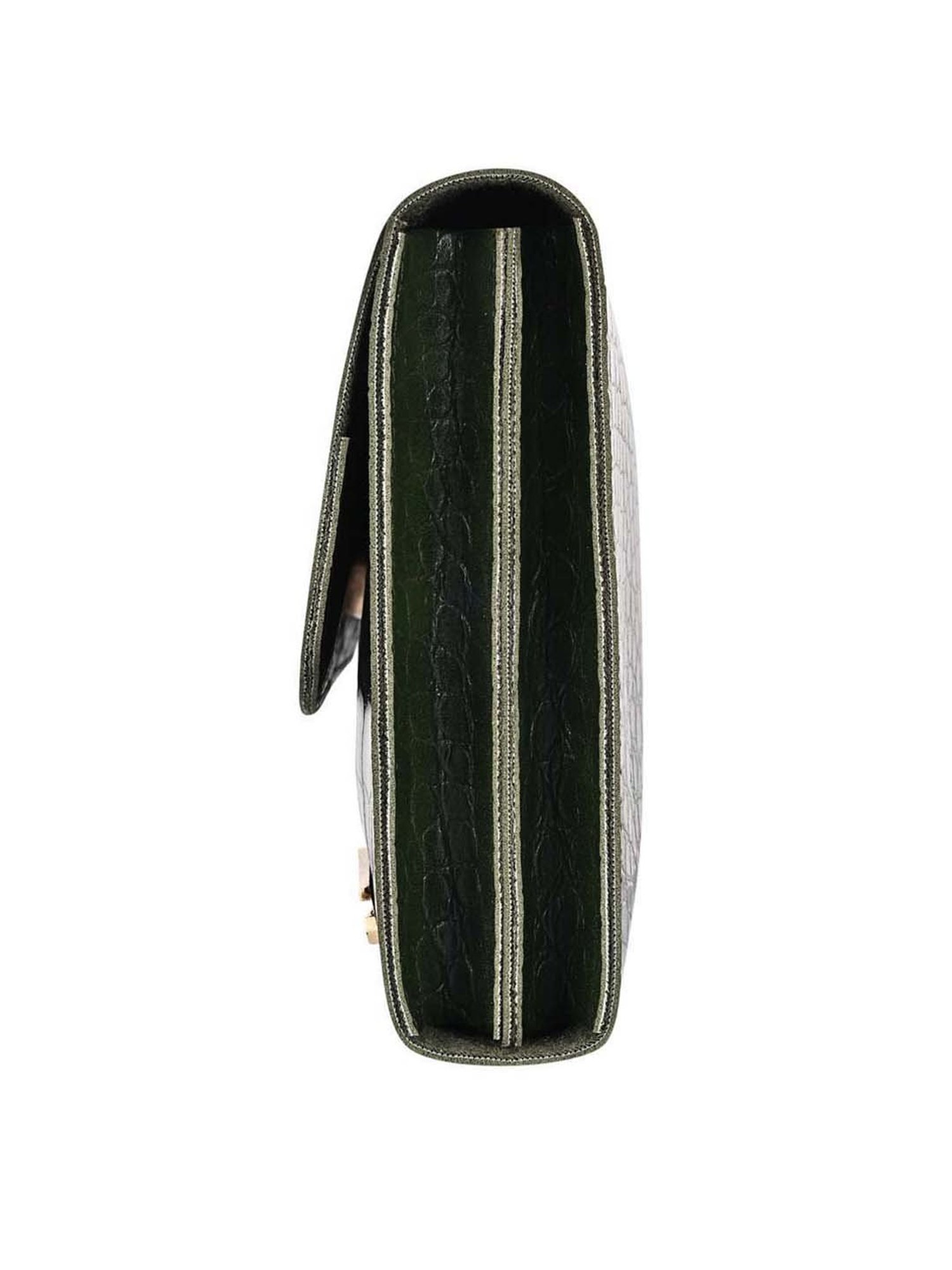 Bagsy Malone Green Textured Clutch