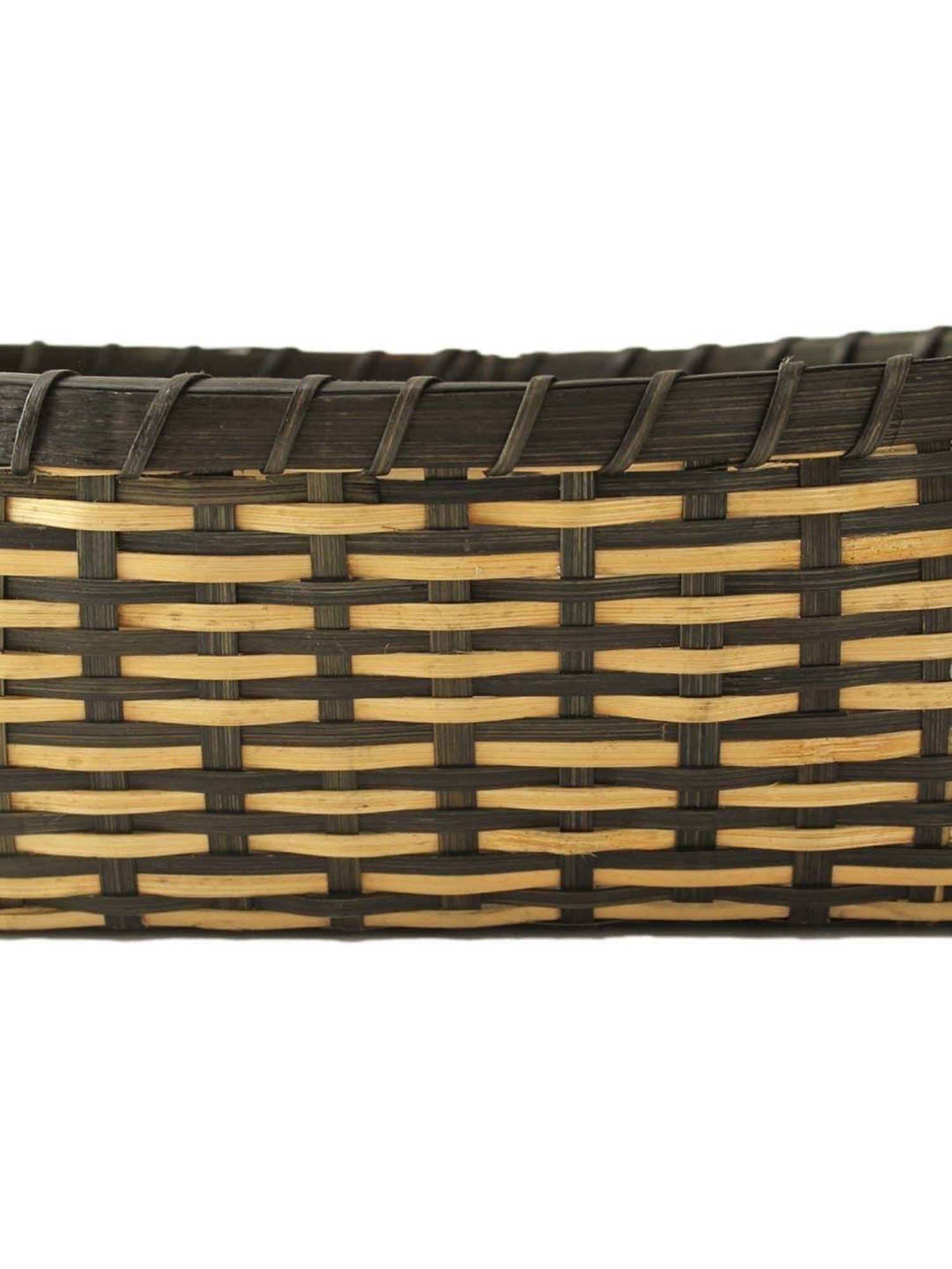 VarEesha Brown & Black Bamboo Multi-Purpose Basket - Set of 1