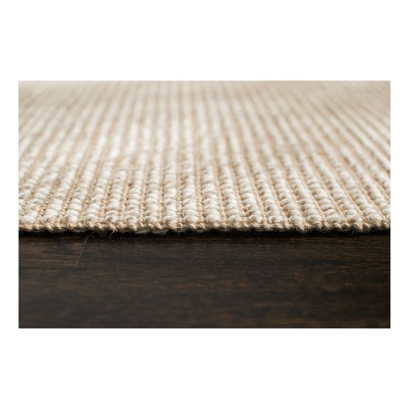Beige Solid Woven Area Rug 5'X8' - Anji Mountain