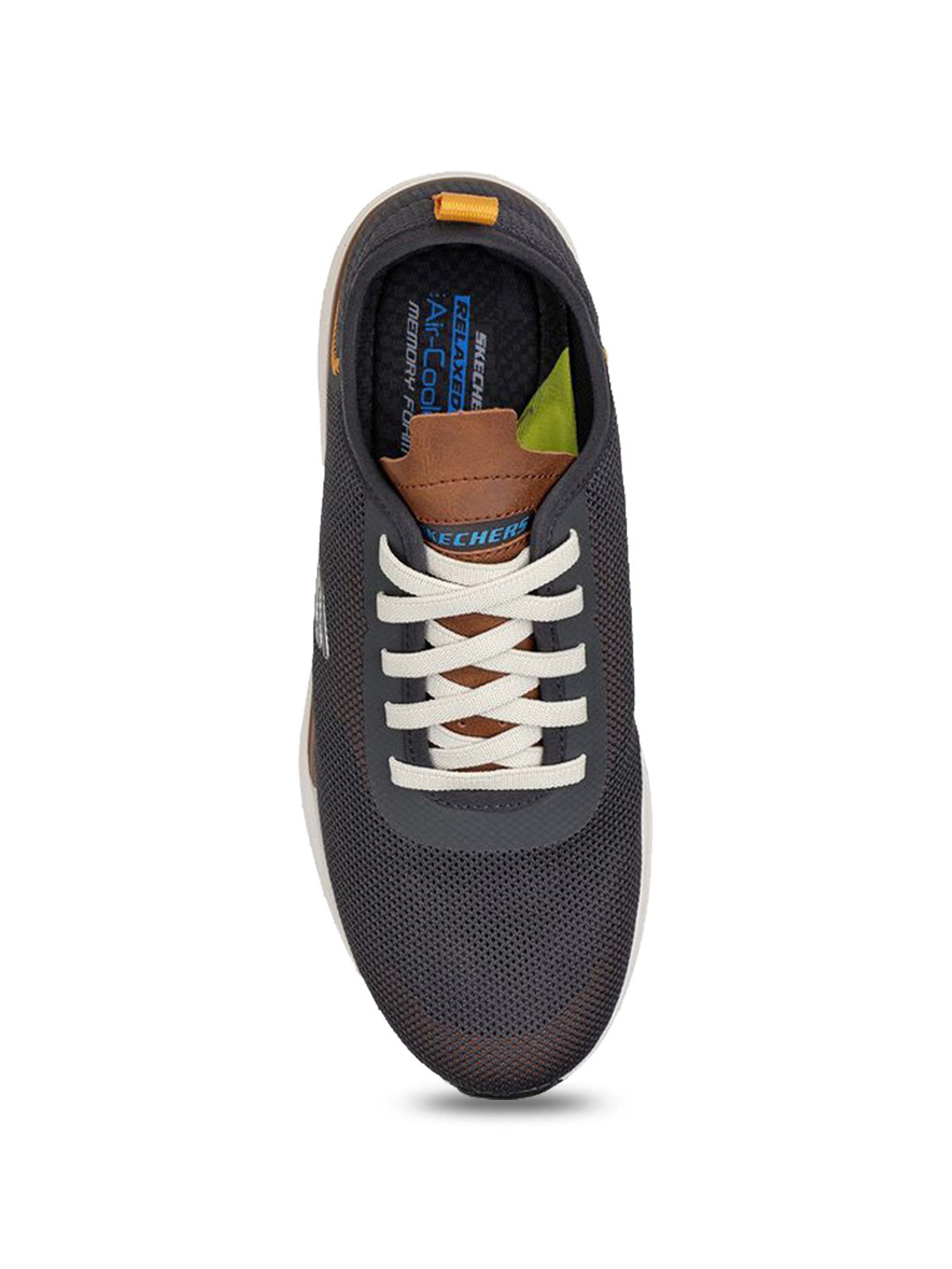 Skechers Men's CROWDER - DESTINO Charcoal Black Casual Lace Up Shoe