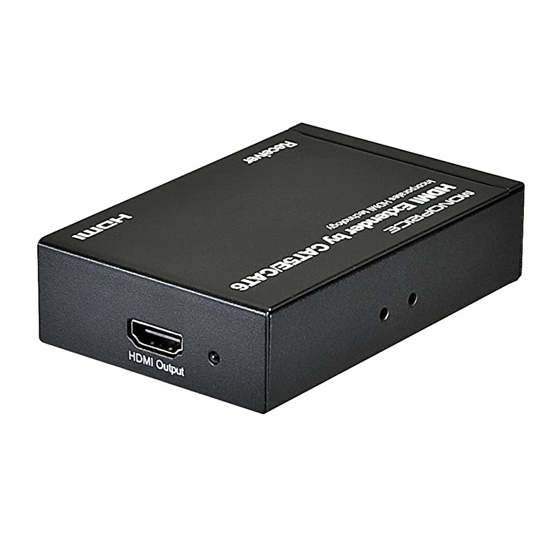Monoprice HDMI Extender/1x2 Splitter - Over Cat5e/6 Cable, 1920x1080p, 165 MHz / 1.65 Gbps, Gold-Plated HDMI Connectors (Compatible with PS4/5 Xbox Apple TV Fire Stick Roku Blu-Ray Player) (108158)