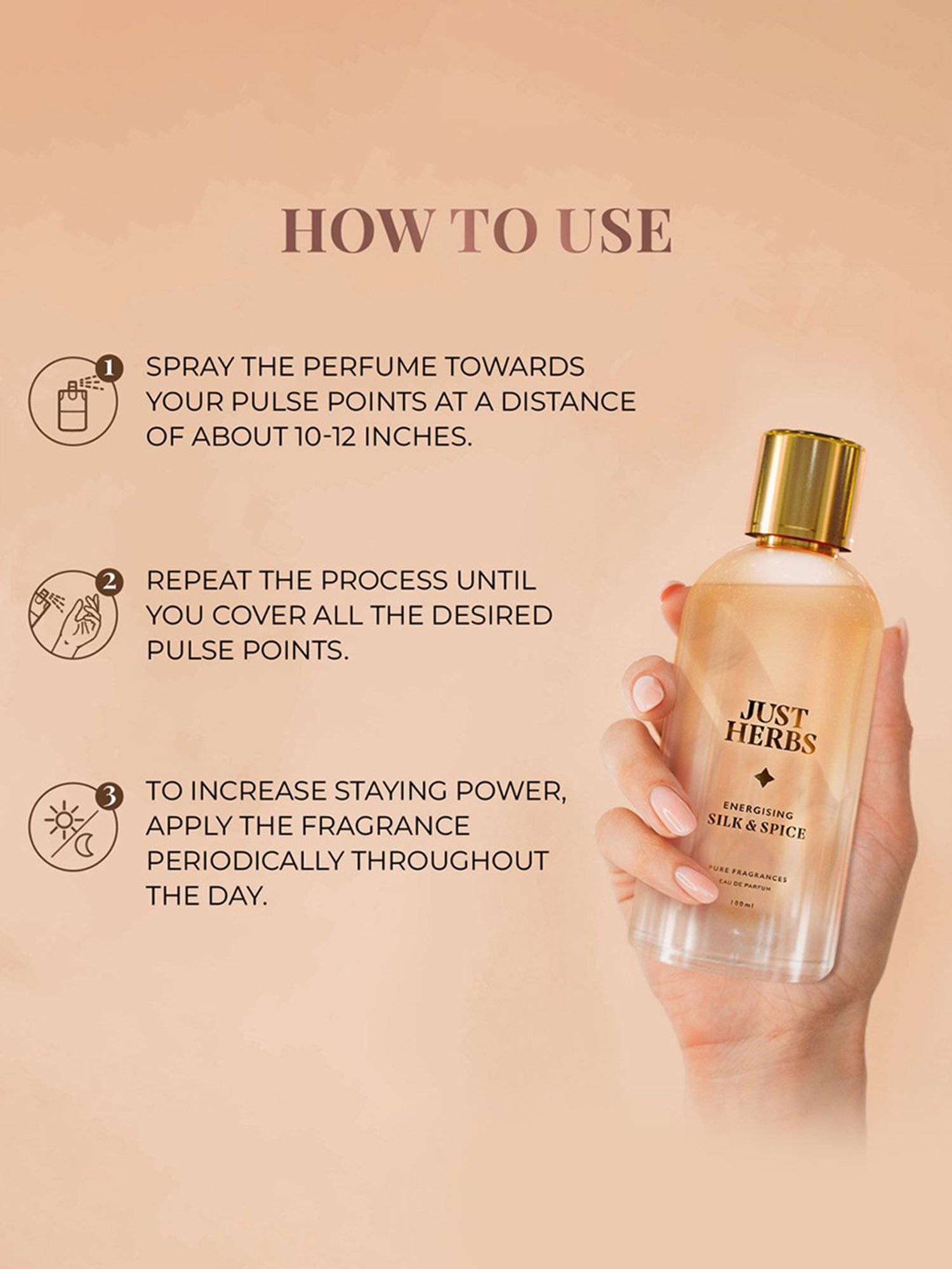 JUST HERBS Energising Slik & Spice Eau de Parfum - 100 ml