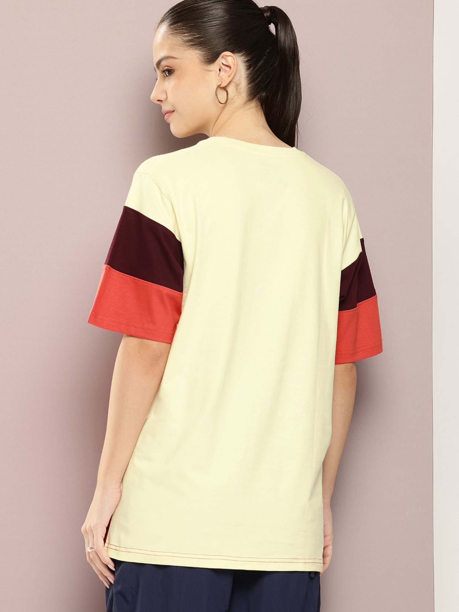 Dillinger Red Cotton Graphic Print Oversized T-Shirt