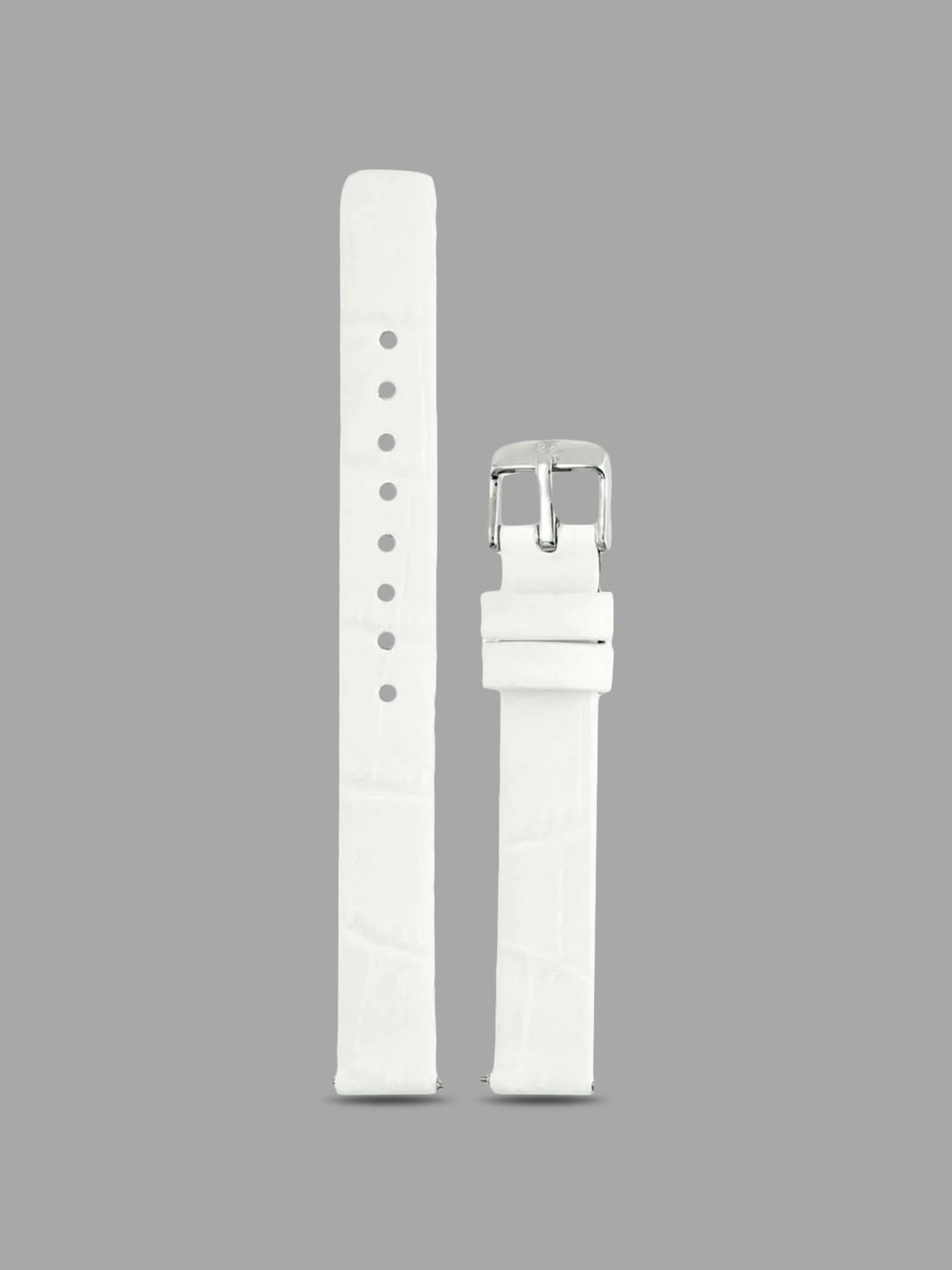 Titan 10 mm White Genuine Leather Strap for Women