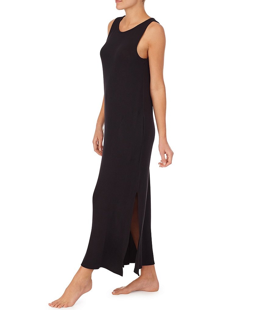 Miss Elaine Plus Cottonessa Floral Print Knit Long Nightgown