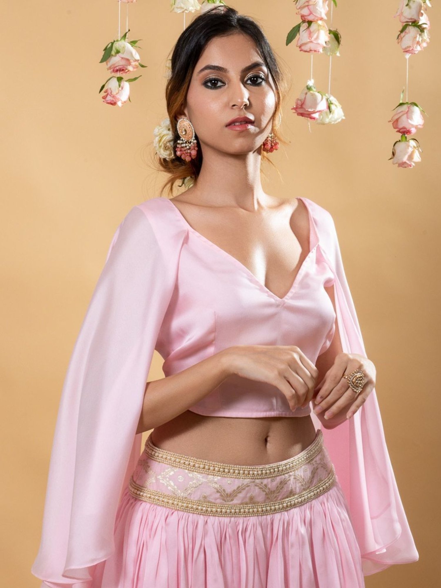 Monk and Mei Sitara Multi Roshni Silk Lehenga Set