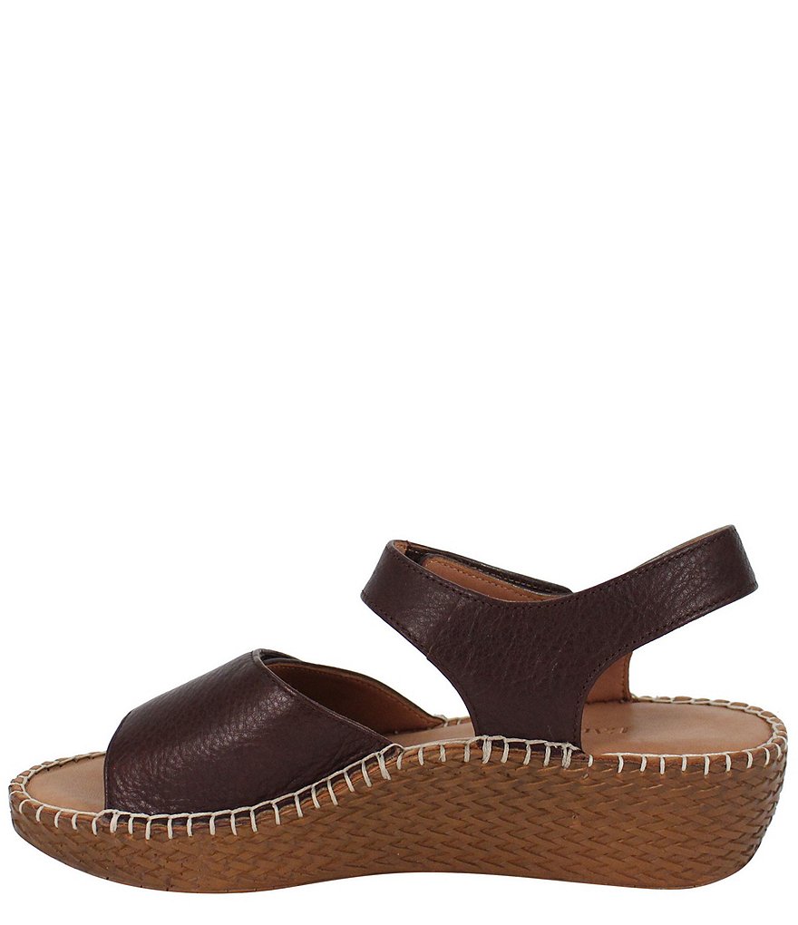 L'Amour Des Pieds Yahya Leather Espadrille Wedge Sandals