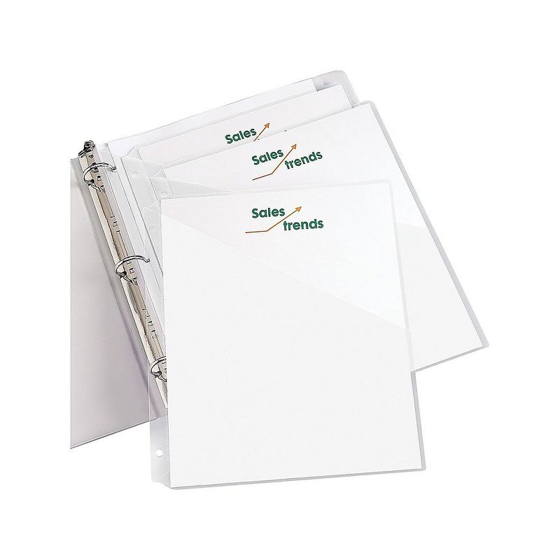 Staples Clear Divider Pockets 3-Hole Punched Clear 1 Set/Pack (15159-CC) 