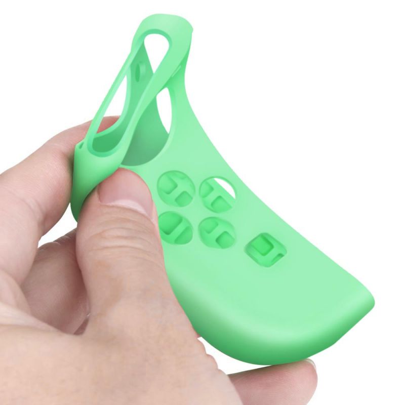 Nintendo Switch Joy-Con Grip Gel Guards with Thumb Grips Caps - Protective Case Covers Anti-Slip Lightweight Animal Crossing Design Joy Con Comfort Grip Controller Skin Accessories (1 Pair White Leaf)