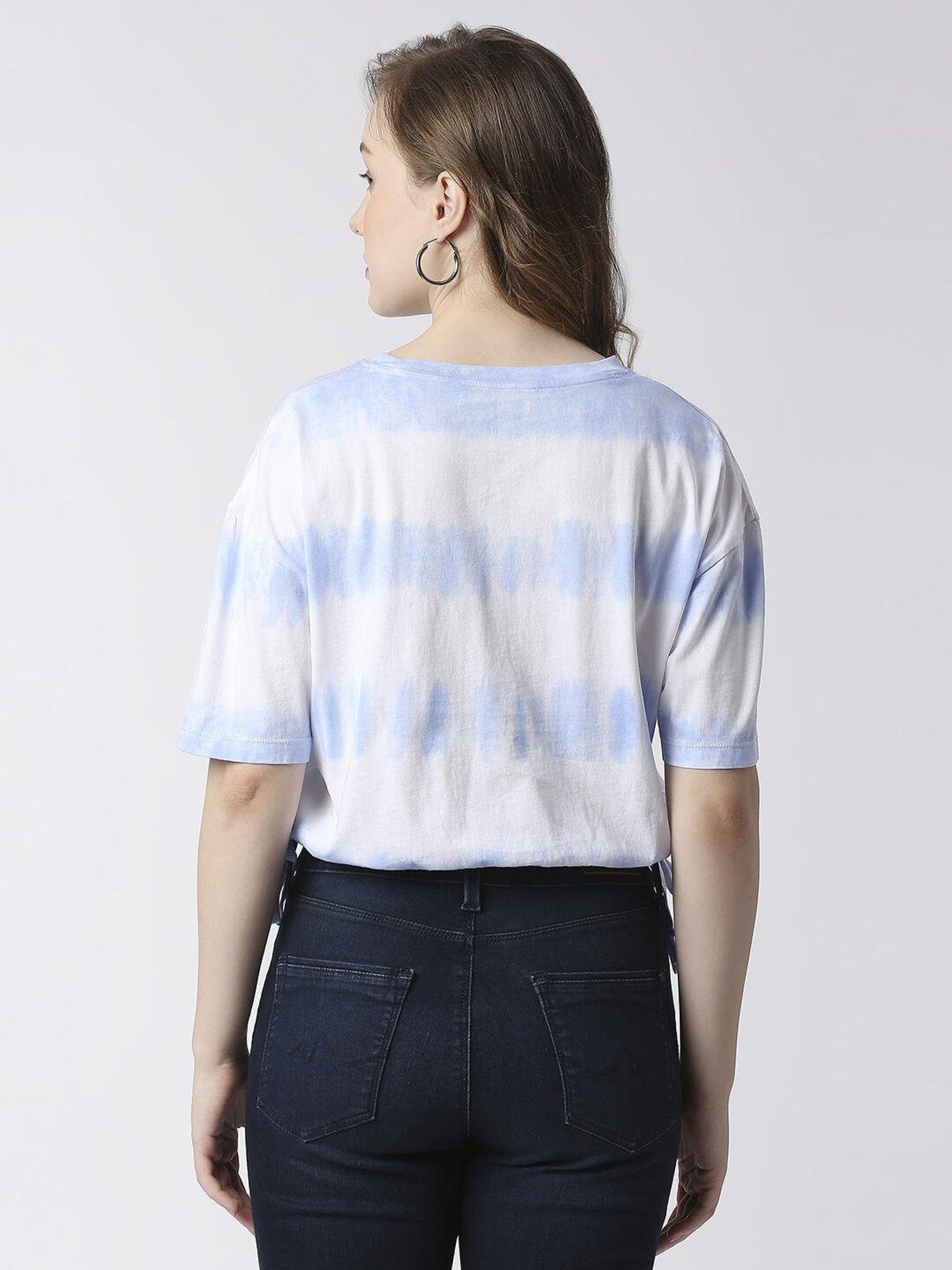 Pepe Jeans Blue Cotton Tie & Dye T-Shirt