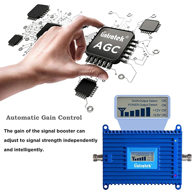 AT&T T-Mobile Verizon AWS 1700/2100MHZ Band 4 Mobile Amplifier Repeater LCD Display 3G 4G LTE Cell Phone Signal Booster Kit for Home and Office