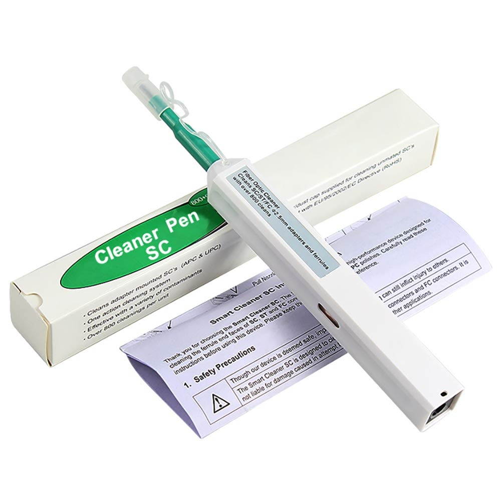 TUTOOLS Fiber Optic CleanerFiber Optic connectors CleaningFiber Optic Cleaner Pen with 800+ Cleans for 2.5mm SC/ST/FC Ferrules Push Type