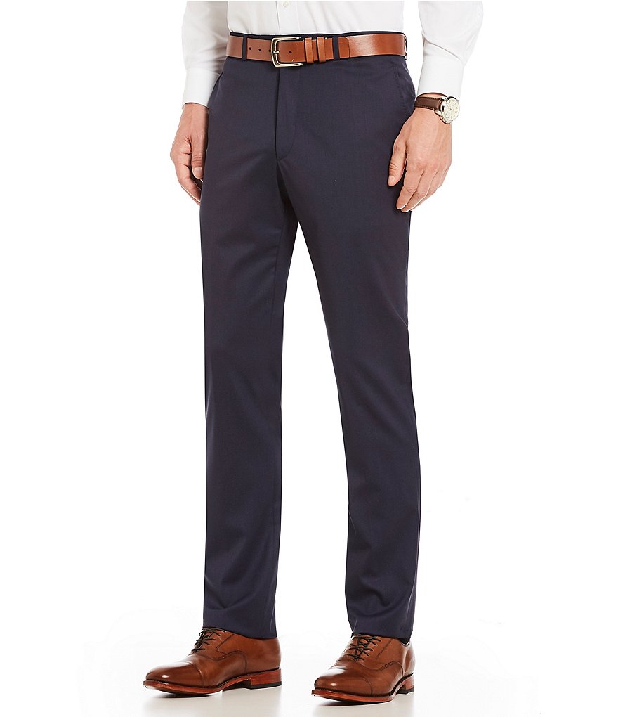 PN12 by Zanella Modern Fit Flat Front Solid Dress Pants
