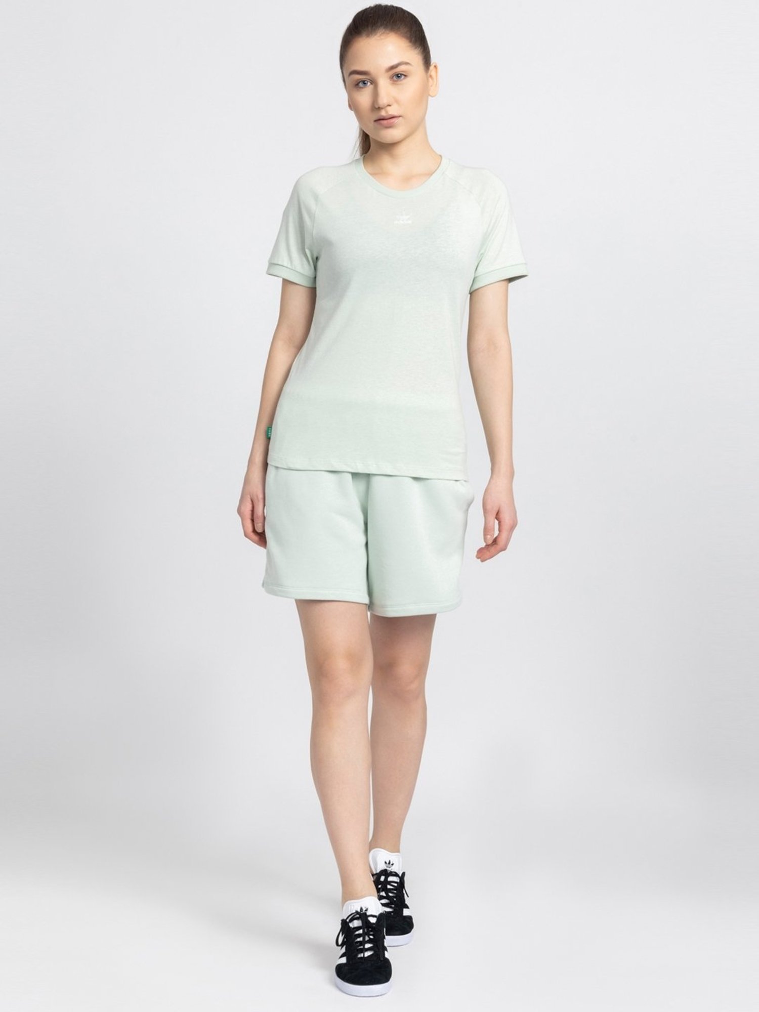 Adidas Originals Mint Green Cotton Shorts