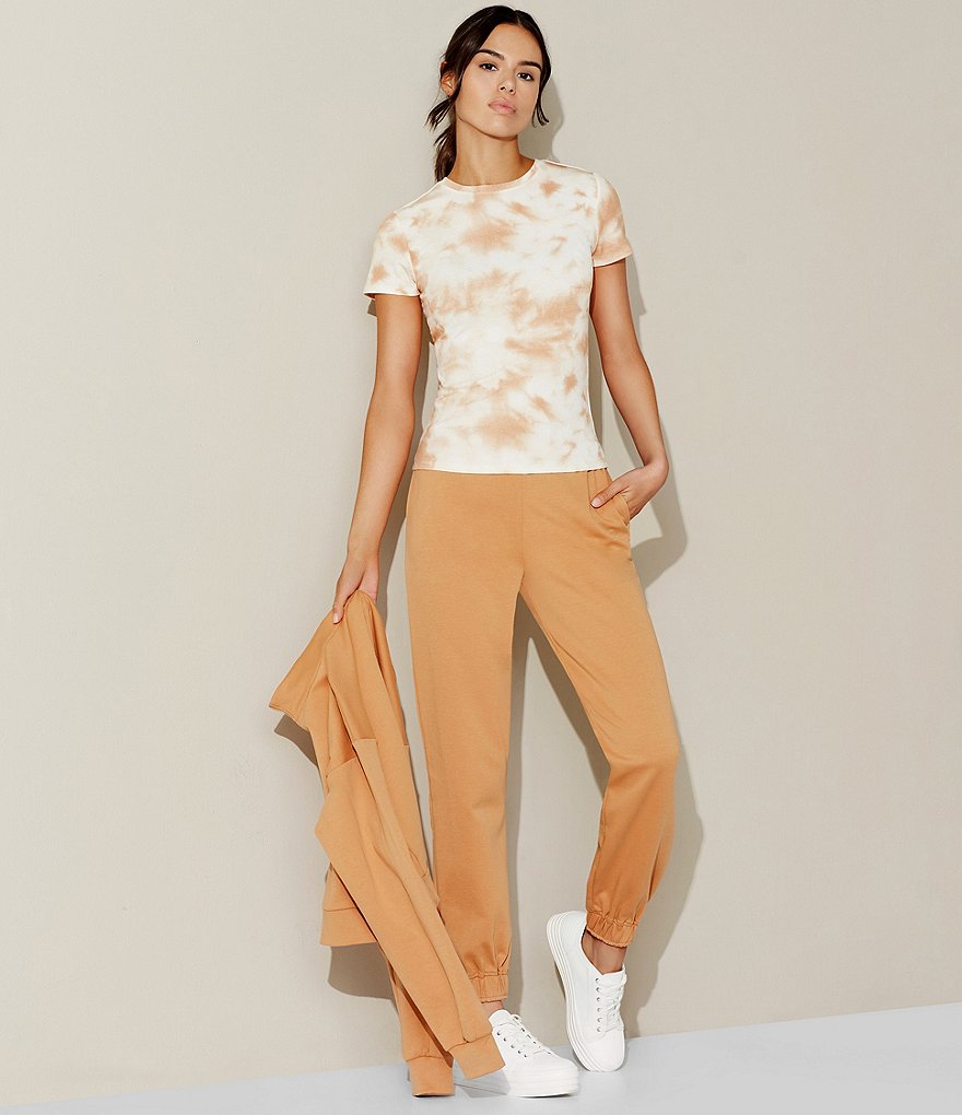 BB Dakota by Steve Madden Up to Here Puff Elbow Sleeve Mock Neck Smocked Top