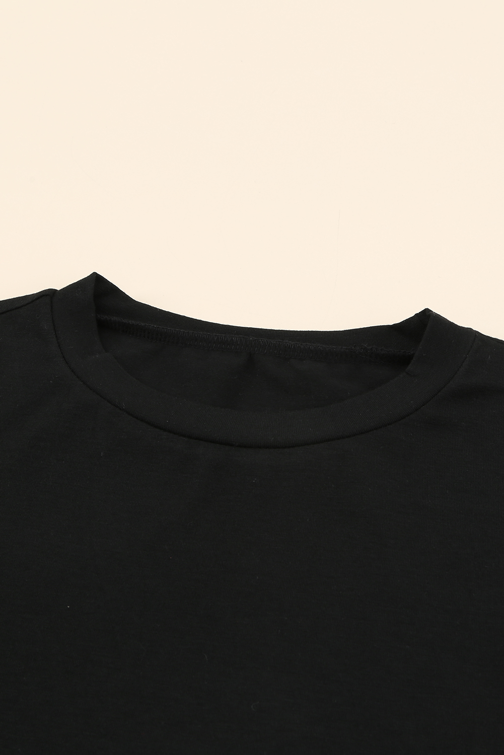 Blank Sweatshirt - Black Leopard Print Sleeve Long Sleeve Top Customized