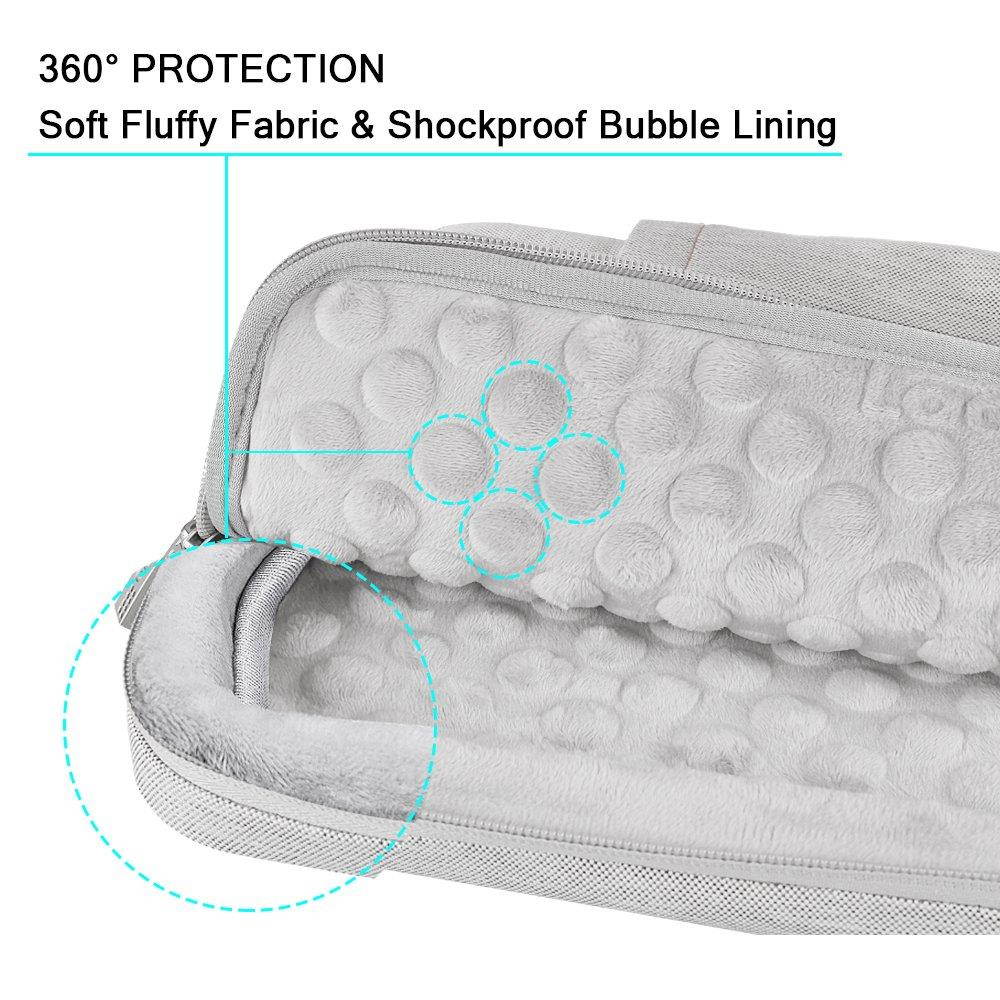 Lacdo 13.3 Inch Laptop Sleeve for 13 Inch MacBook Air | MacBook Pro Retina 2012 - Early 2016 | 12.9 Inch iPad Pro | Surface Book | 360&deg; Protective HP Dell ASUS Chromebook Case, Water Repellent, Gray