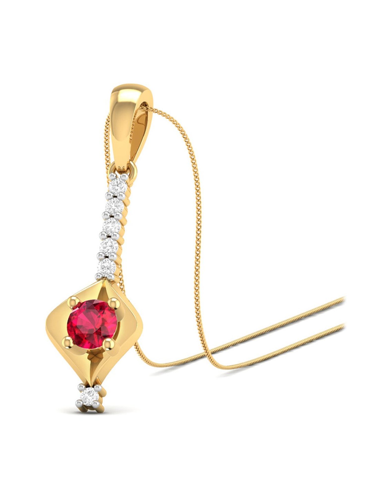 PC Jeweller Devland 18k Gold Pendant without Chain for Women