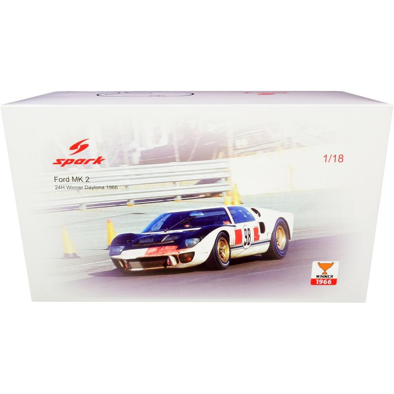Ford MK II #98 Ken Miles - Lloyd Ruby Winner 24 Hours of Daytona (1966) 1/18 Model Car by Spark