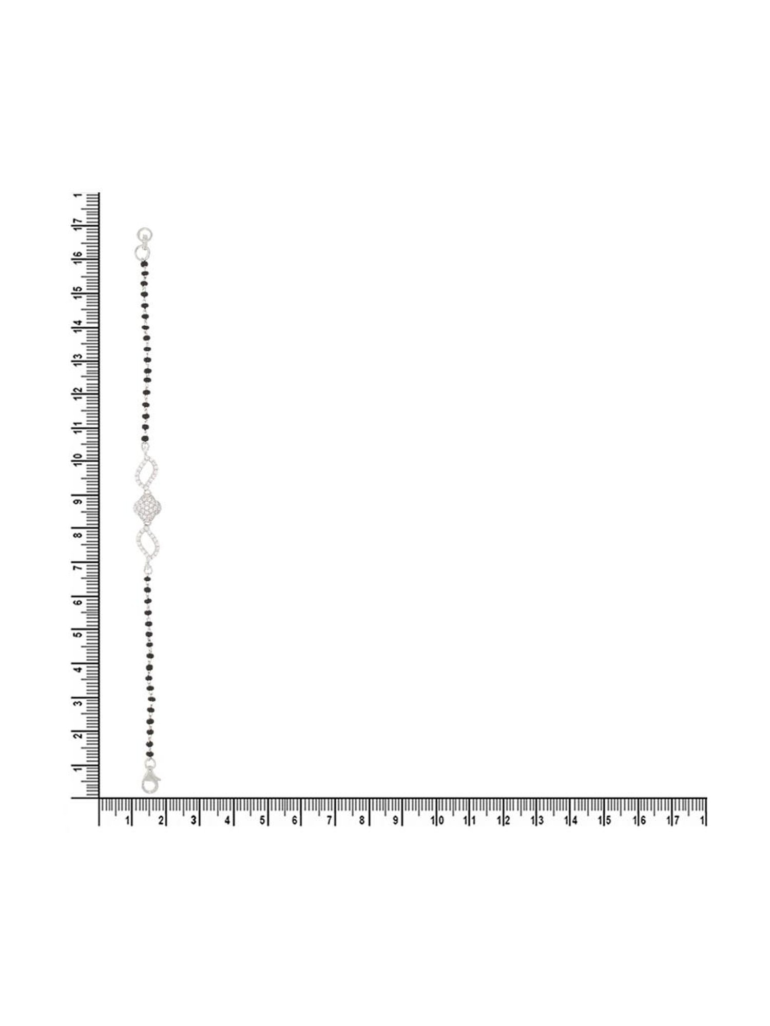 Anayra 92.5 Sterling Silver Mangalsutra Bracelet for Women