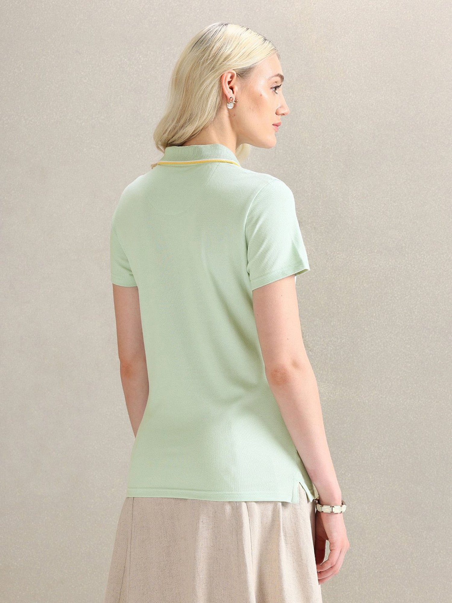 U.S. Polo Assn. Mint Green Logo Print Polo T-Shirt