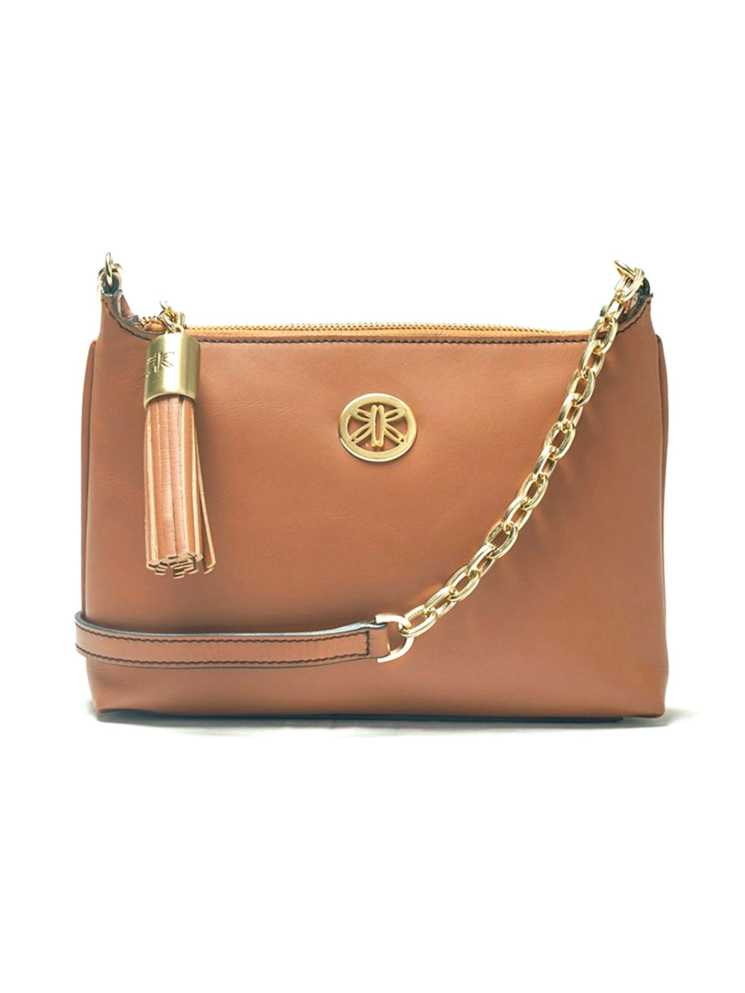 RI2K London Brown Leather Small Cross Body Bag