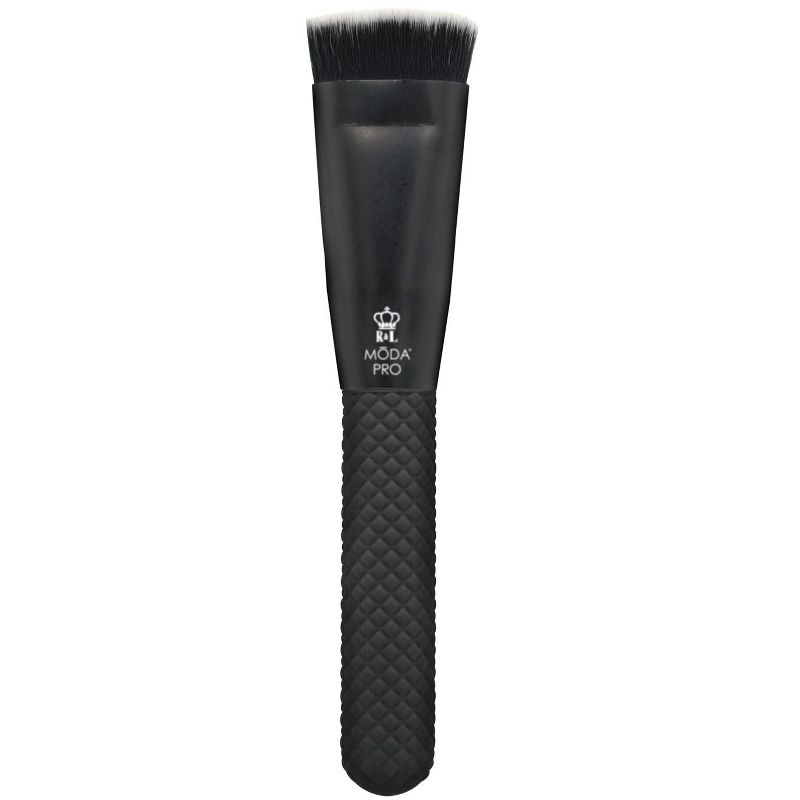 MODA Brush Pro 13pc Full Face Black Makeup Brush Set with  Wrap, Includes - Highlighter, Buffer, Shade, and Crease Brushes