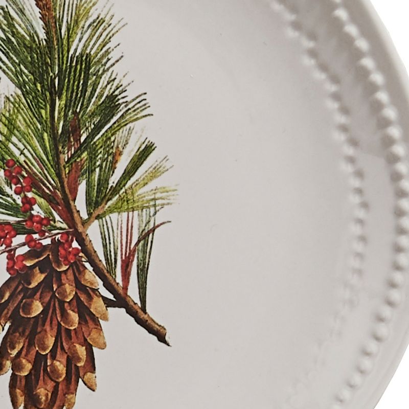Split P Pinecone Plate Set - White
