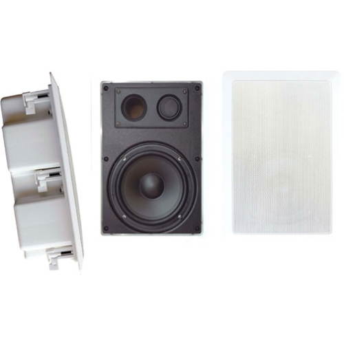 PYLE PDIW67 6.5'' Two Way In Wall Enclosed Speaker System w/ Directional Tweeter (Pair)