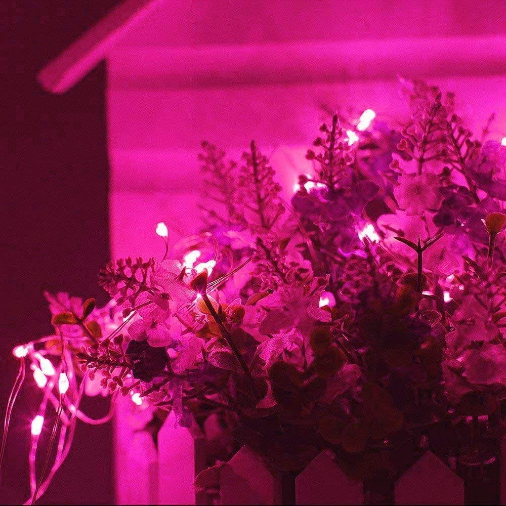 ER CHEN 165ft Led String Lights, 500 Led Fairy Starry Lights on 50M Silvery Copper Wire String Lights for Christmas (Pink)