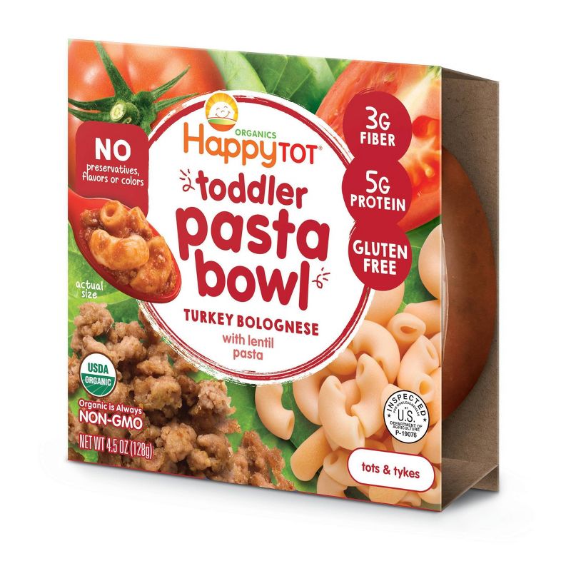 HappyTot Toddler Pasta Bowl Turkey Bolognese with Lentil Pasta - 4.5oz