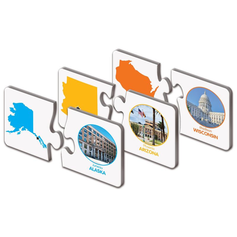 The Learning Journey Match It! States & Capitals 50 self correcting puzzle sets