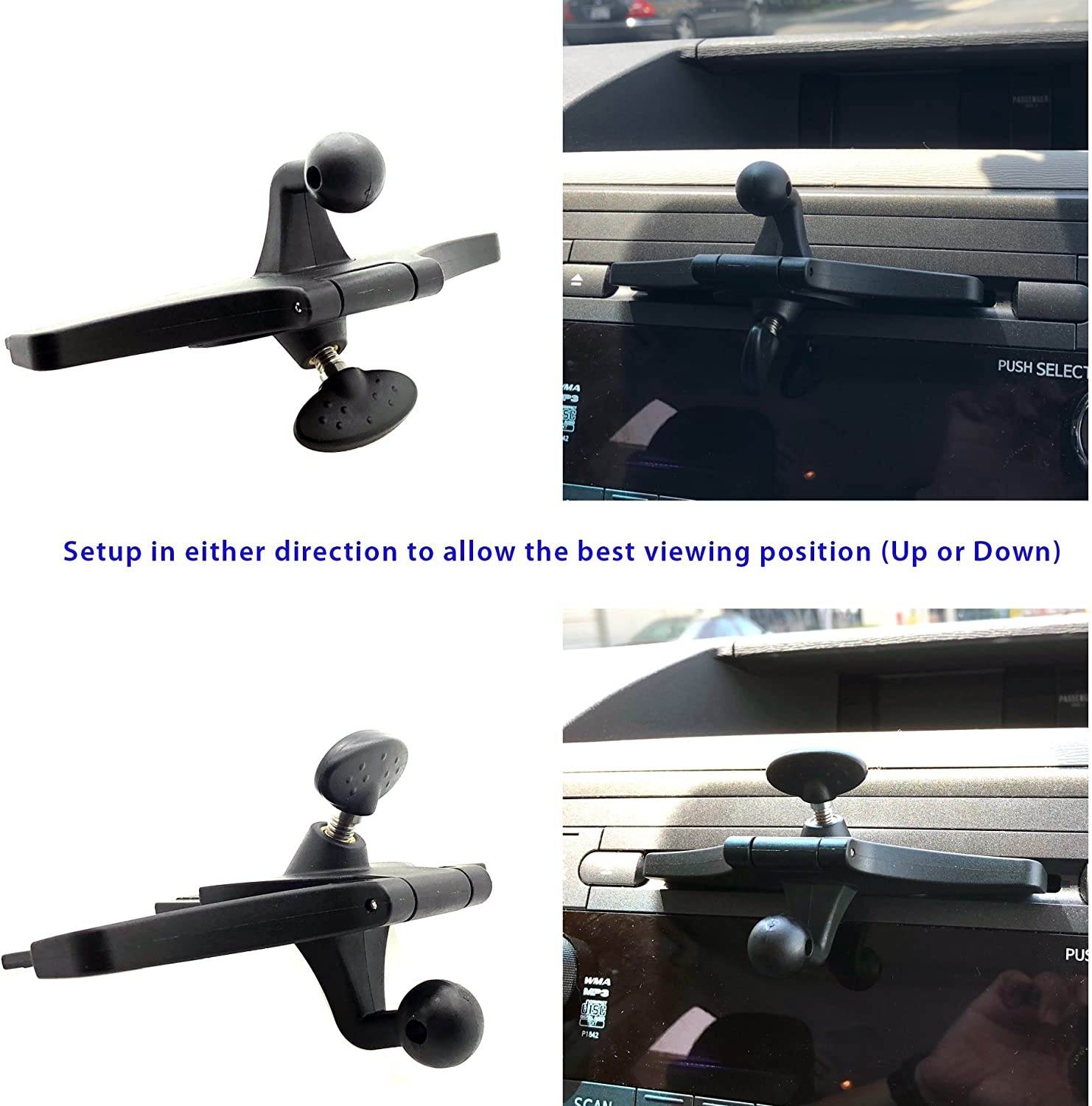 ChargerCity Blade Car DVD/CD Player Slot Mount for Tomtom Go 50 51 52 60 61 62 500 600 Via 1405 1425 1435 1505 1525 1535 1605 1625 GPS Navigator (Under Dashboard Viewing to Prevent Distraction)