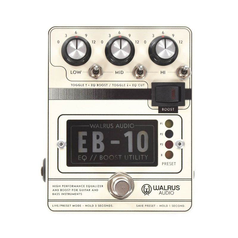 Walrus Audio EB-10 Preamp / EQ / Boost Guitar Effect Pedal - Cream - New