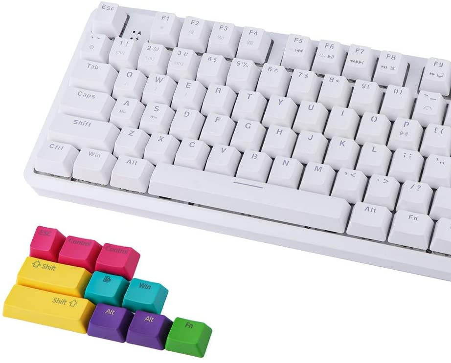 A-jazz K870T Wired and Bluetooth Wireless Dual-mode Connectivity RGB Backlit TKL Mechanical Keyboard(Red switch)