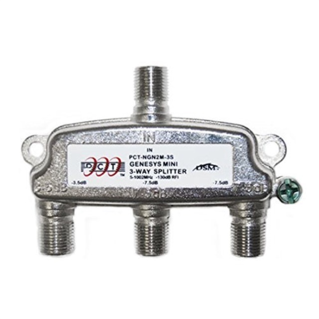 3way splitter gold video coaxial signal video cable 5  900 mhz rf signal video bandwidth coaxial cable 75 ohm antenna component separator 3 port video signal output splitter